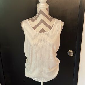 Lane Bryant: White Sequin Tank Top